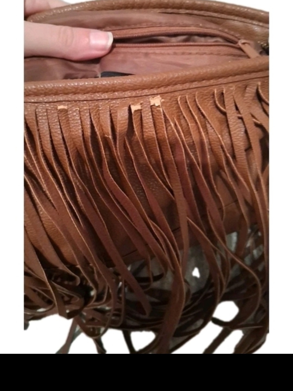 "2/$45" H&M Brown Fringe Shoulder Bag | Boho Western Y2K - Picture 8 of 9